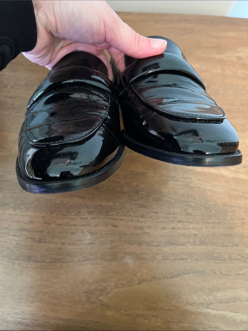 Margaux Black Patent Andie Leather Loafers - Picture 3 of 7